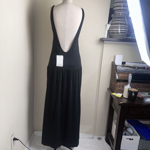 NWT RODEBJER Black GENUA TANK DRESS Drop Waist Pleated Skirt Size Large NEW - Picture 6 of 16